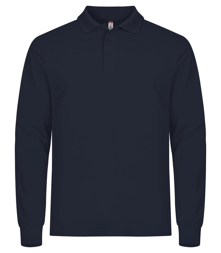 Piqué Clique Manhattan L/S Herre – uten trykk – Marineblå