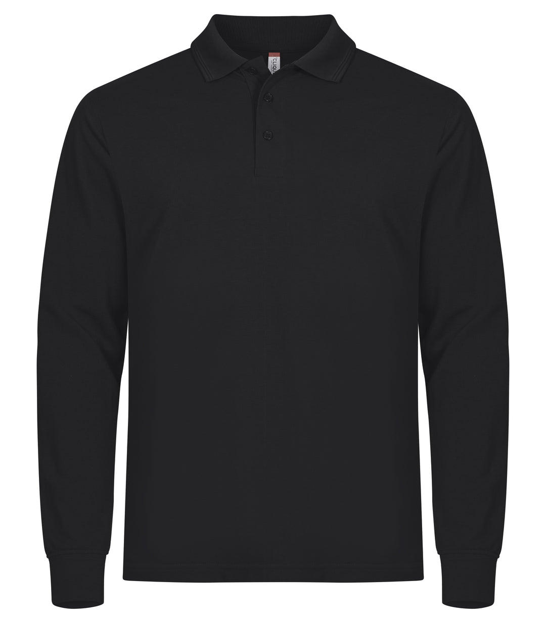 Piqué Clique Manhattan L/S Herre – uten trykk – Sort