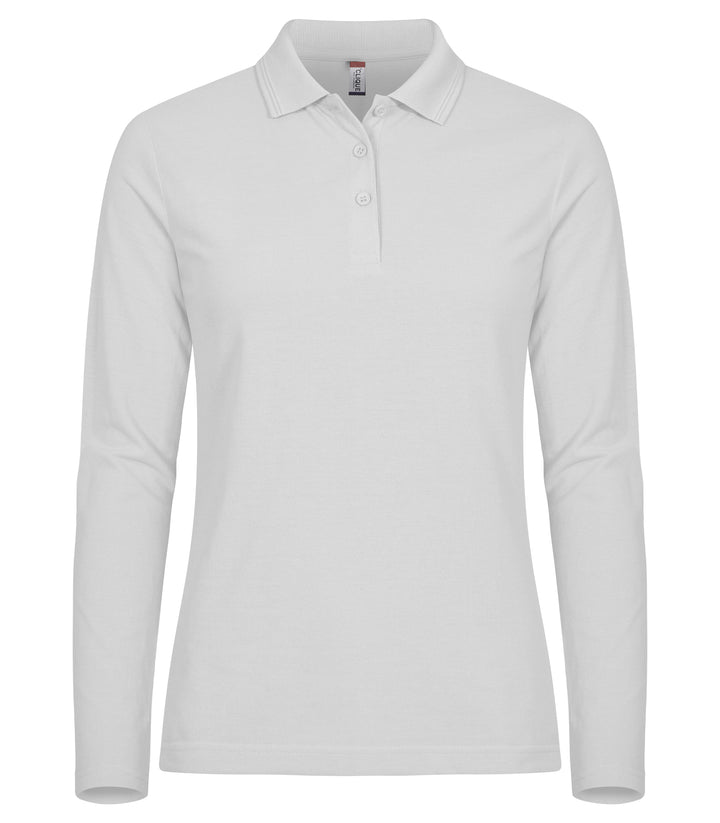 Piqué Clique Manhattan L/S Dame – uten trykk – Hvit
