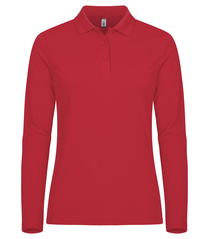 Piqué Clique Manhattan L/S Dame – uten trykk – Rød