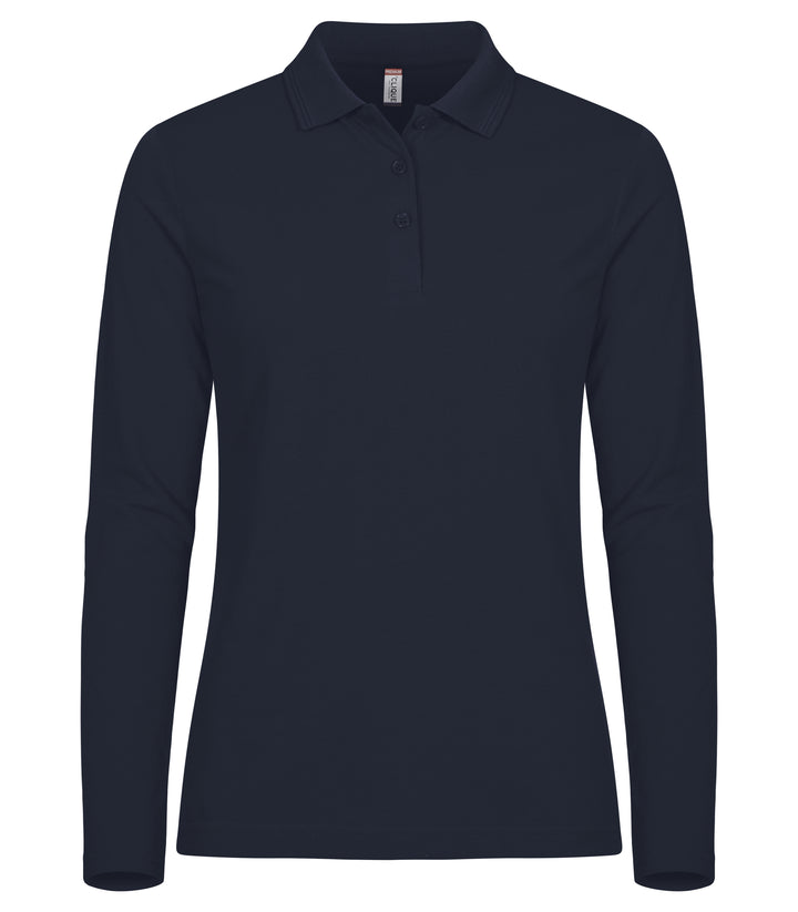 Piqué Clique Manhattan L/S Dame – uten trykk – Marineblå