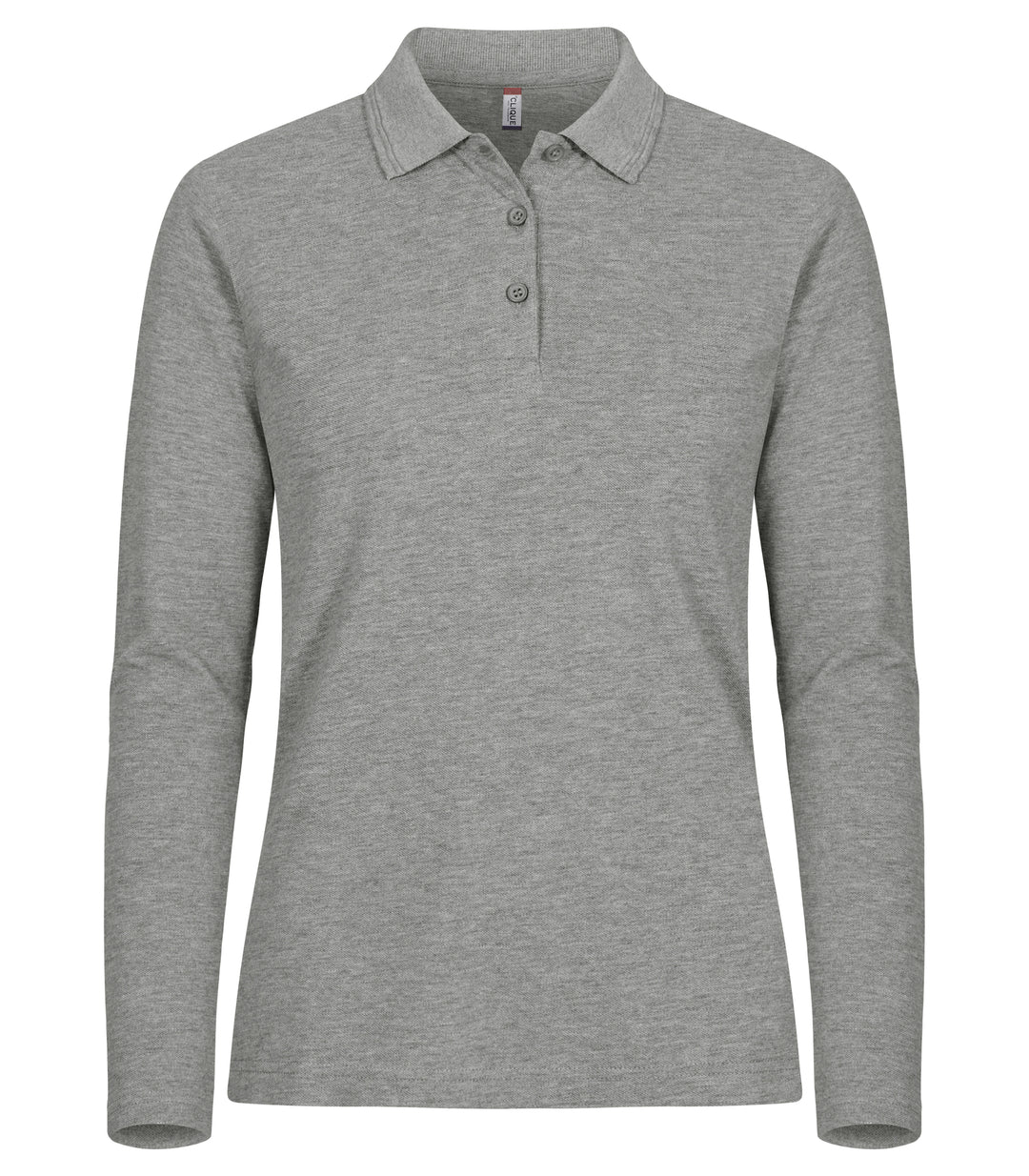 Piqué Clique Manhattan L/S Dame – uten trykk – Gråmelert