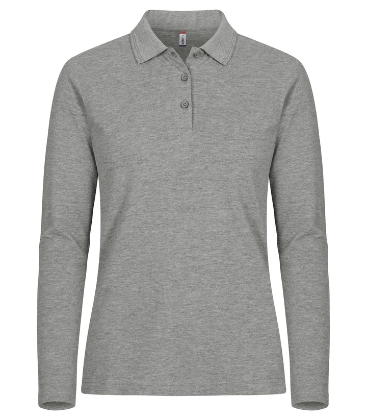 Piqué Clique Manhattan L/S Dame – uten trykk – Gråmelert