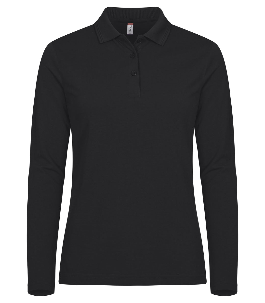 Piqué Clique Manhattan L/S Dame – uten trykk – Sort