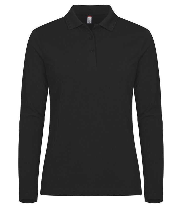 Piqué Clique Manhattan L/S Dame – uten trykk – Sort