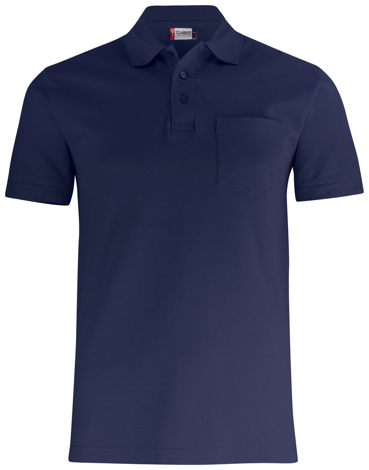 Pologenser Clique Basic Polo Pocket Unisex – uten trykk – Marineblå