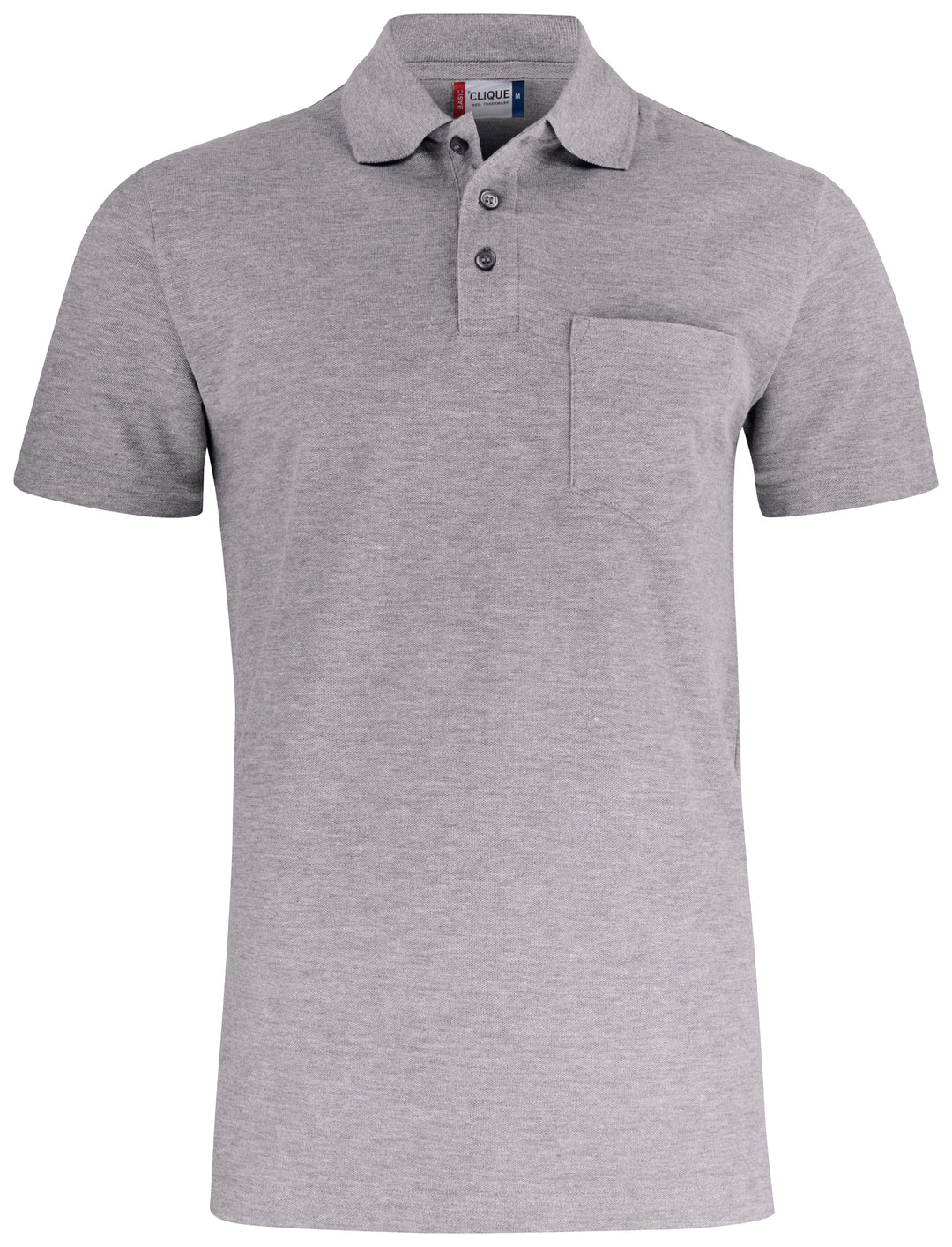 Pologenser Clique Basic Polo Pocket Unisex – uten trykk – Gråmelert