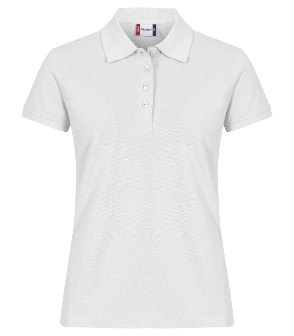 Pologenser Clique Heavy Premium Polo Dame – uten trykk – Hvit