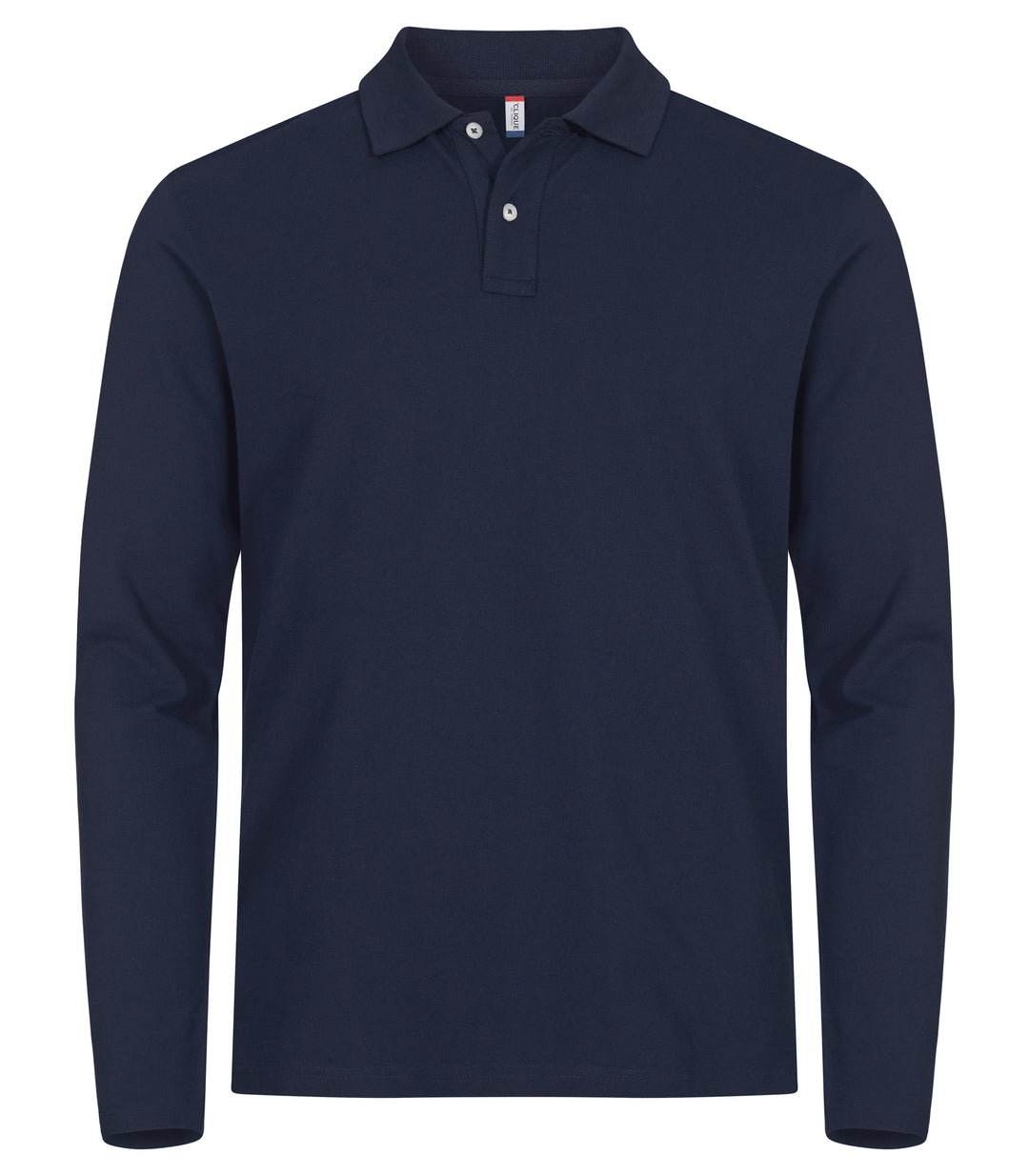 Piqué Clique Stretch Premium Polo L/S Herre – uten trykk – Marineblå