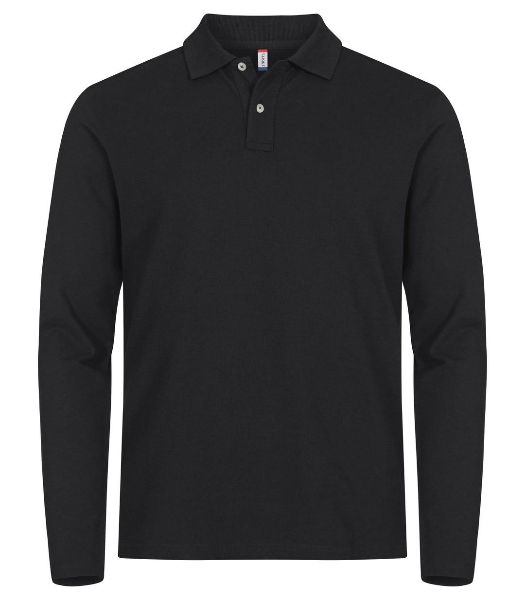 Piqué Clique Stretch Premium Polo L/S Herre – uten trykk – Sort