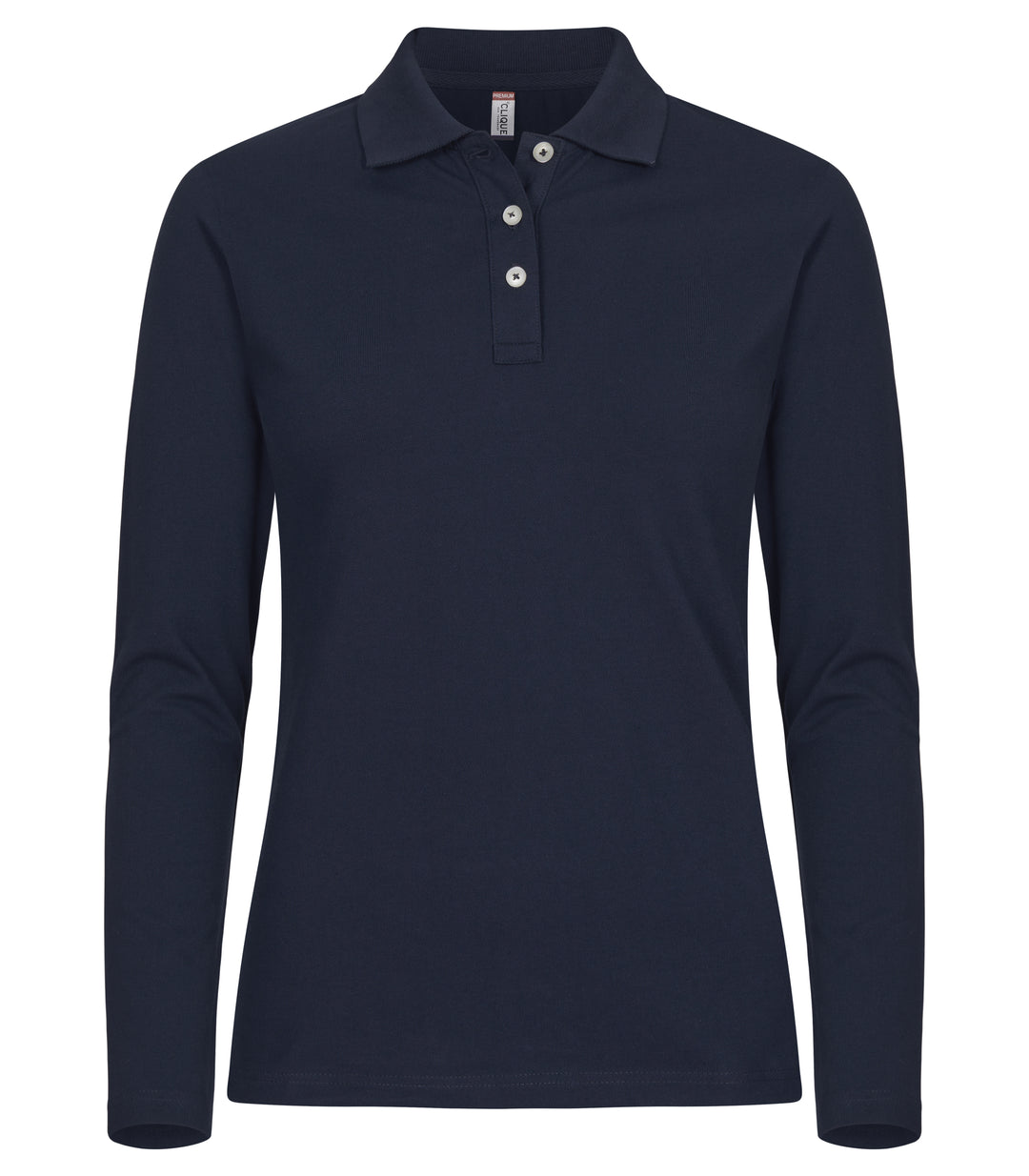 Piqué Clique Stretch Premium Polo L/S Dame – uten trykk – Marineblå