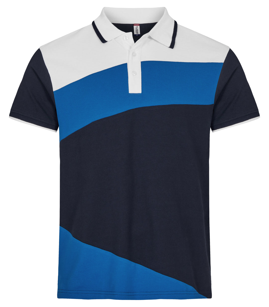 Pologenser Clique Conrad Unisex – uten trykk – Marineblå / Kongeblå / Hvit