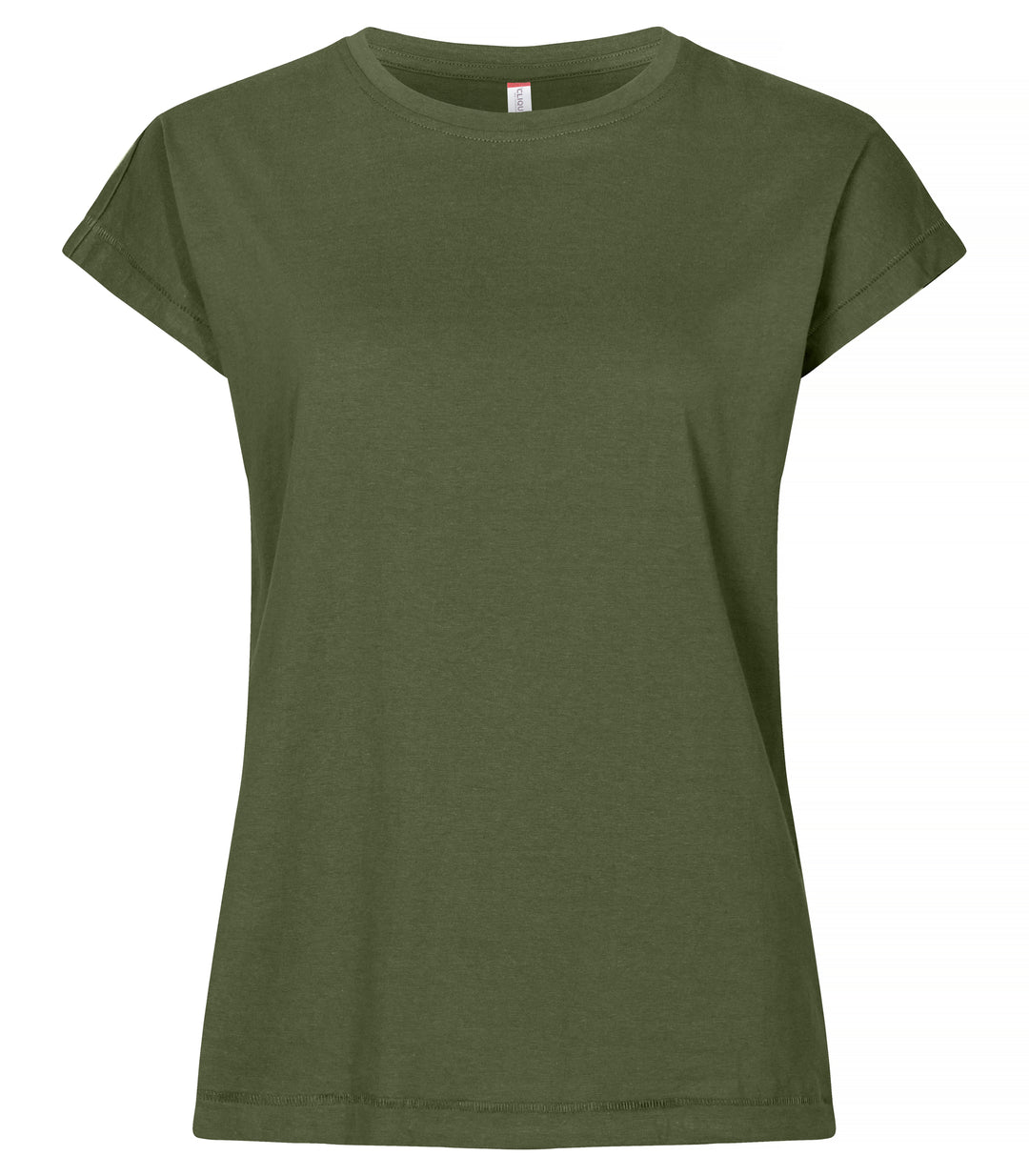 T-skjorte Clique Fashion Top Dame – uten trykk – Armégrønn