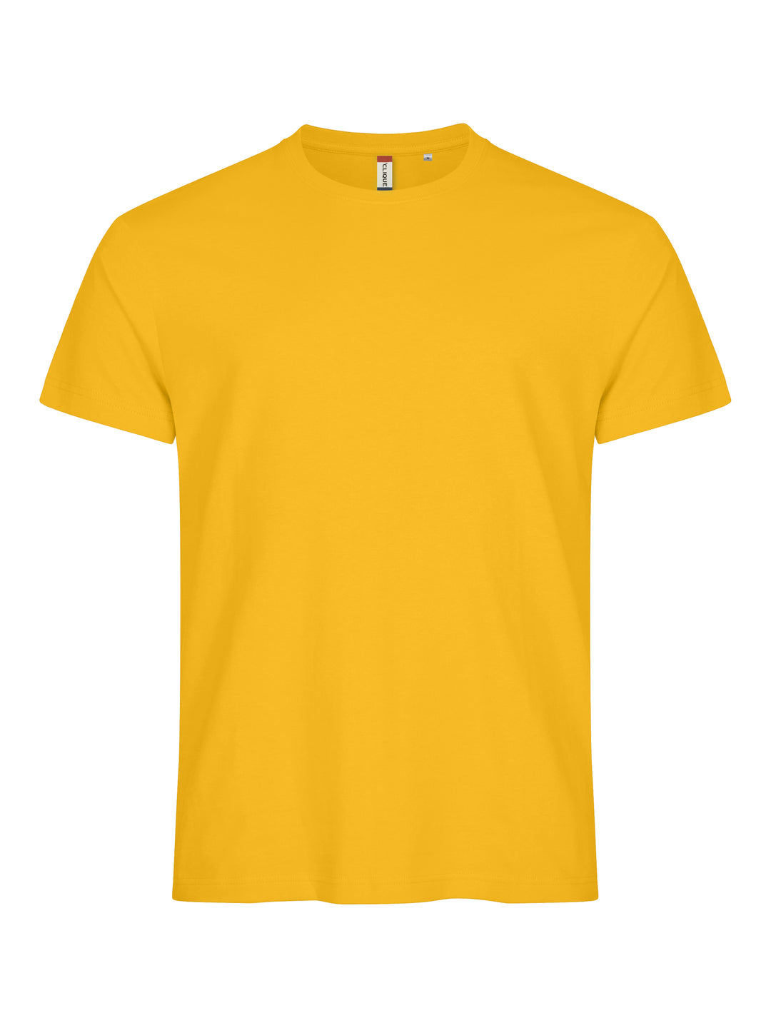 T-skjorte Clique Basic-T Herre – uten trykk – Sitrongul