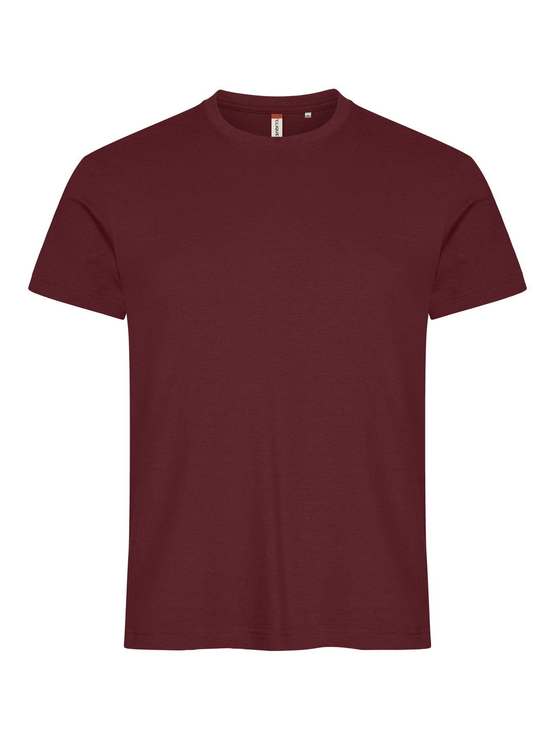 T-skjorte Clique Basic-T Herre – uten trykk – Burgunder