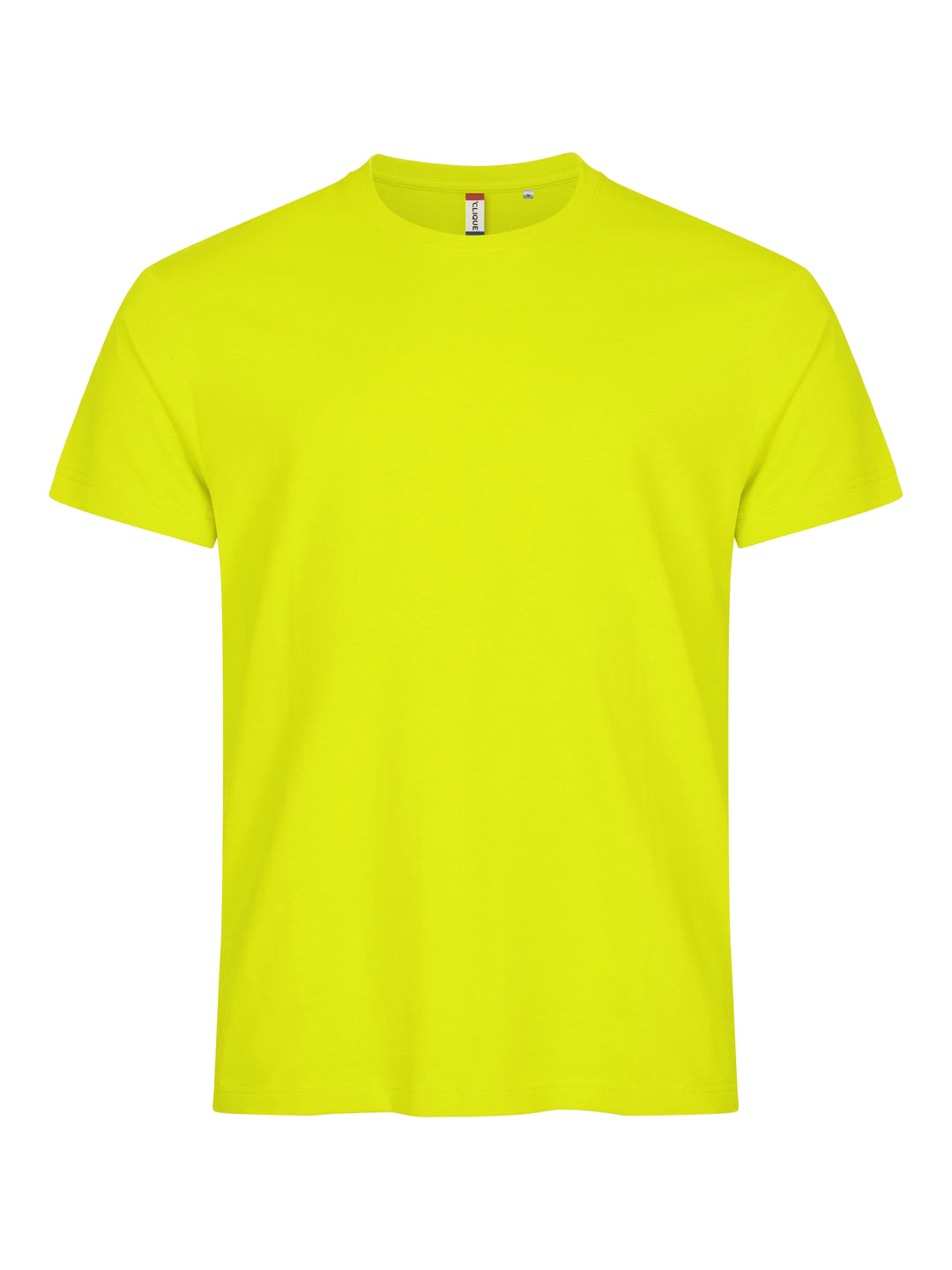 T-skjorte Clique Basic-T Herre – uten trykk – Synlighetsgrønn