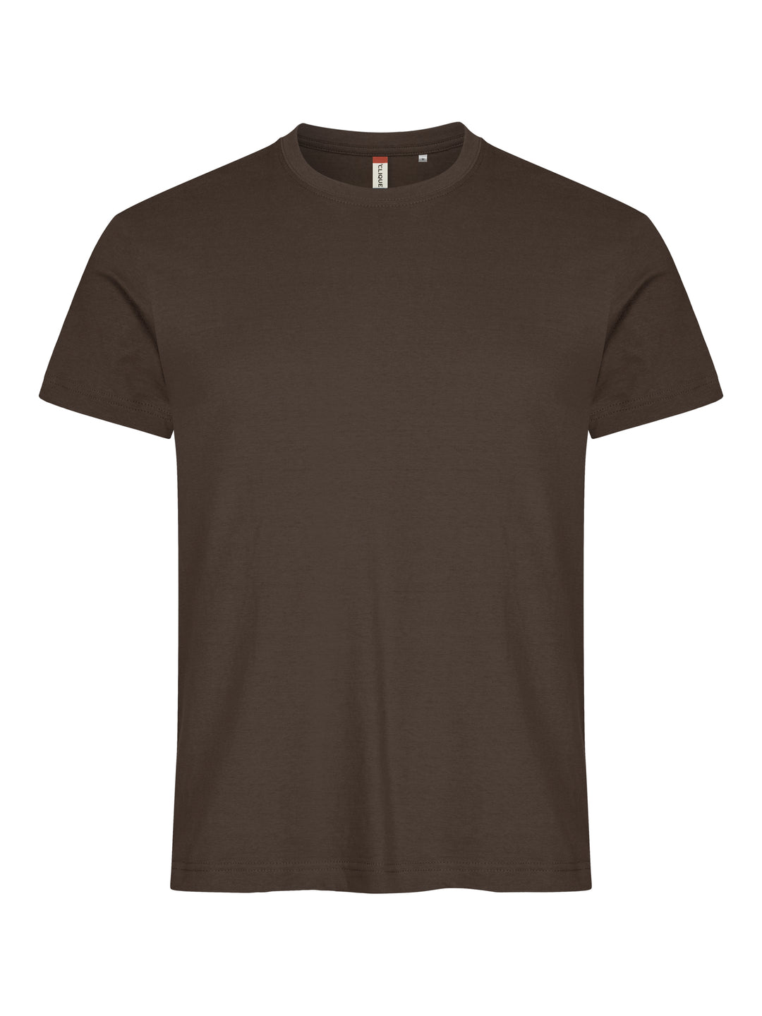 T-skjorte Clique Basic-T Herre – uten trykk – Mørk mokka