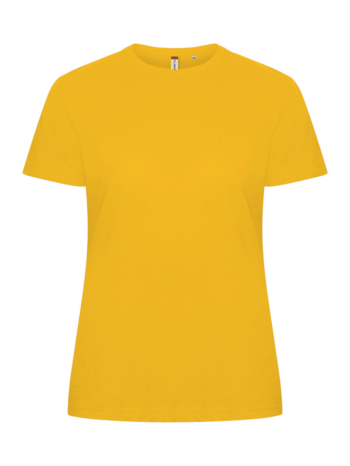T-skjorte Clique Basic-T Dame – uten trykk – Sitrongul