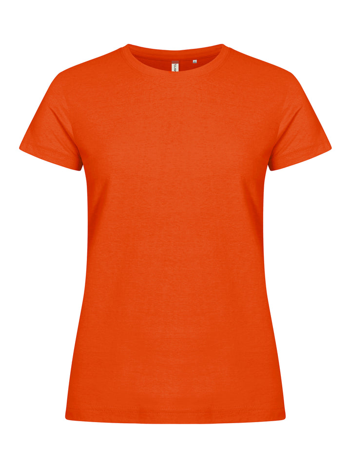 T-skjorte Clique Basic-T Dame – uten trykk – Blodoransje