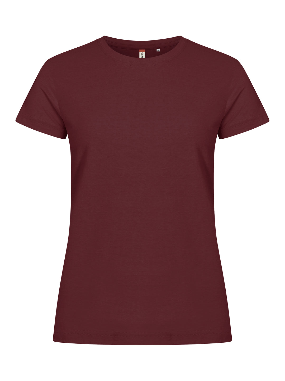 T-skjorte Clique Basic-T Dame – uten trykk – Burgunder