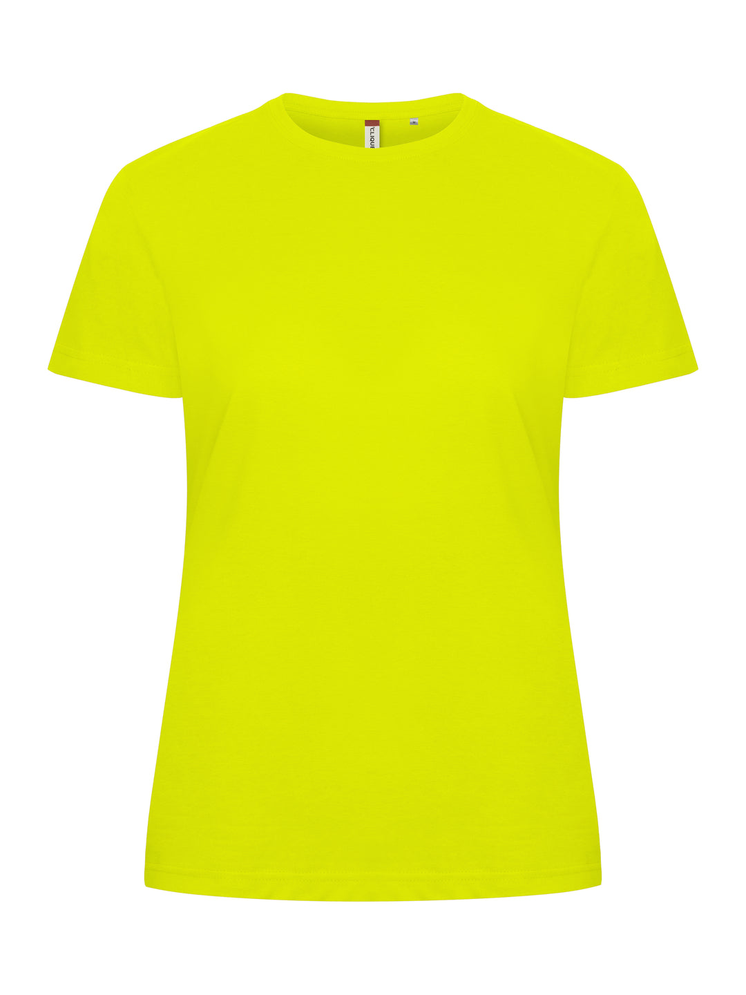 T-skjorte Clique Basic-T Dame – uten trykk – Synlighetsgrønn