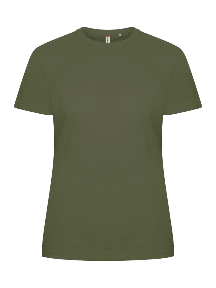 T-skjorte Clique Basic-T Dame – uten trykk – Armégrønn
