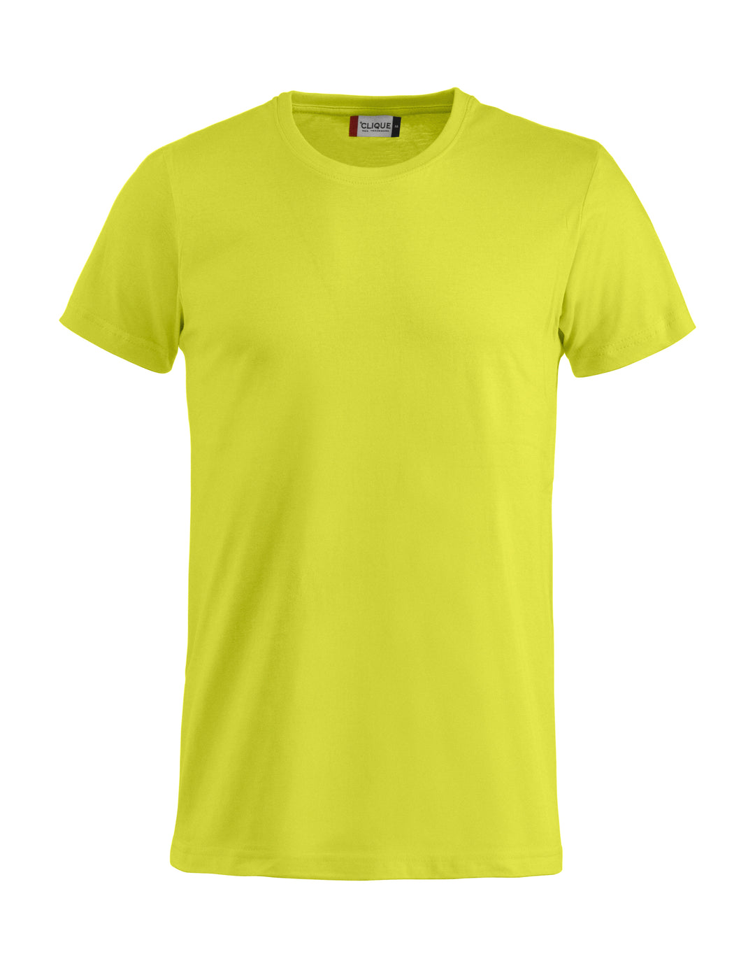 T-skjorte Clique Basic-T Junior – uten trykk – Synlighetsgrønn