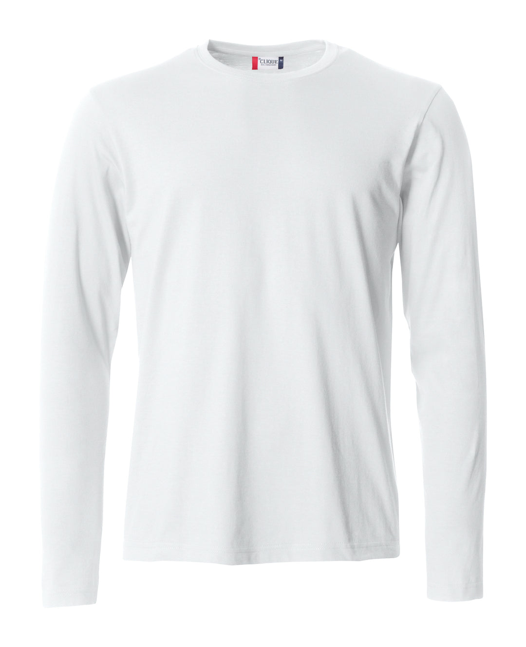 T-skjorte Clique Basic-T L/S Herre – uten trykk – Hvit