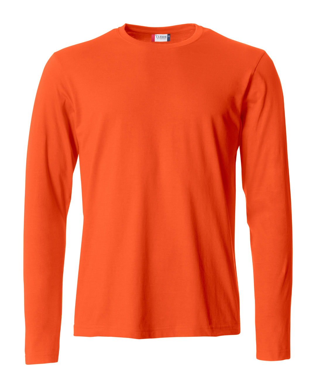 T-skjorte Clique Basic-T L/S Herre – uten trykk – Blodoransje