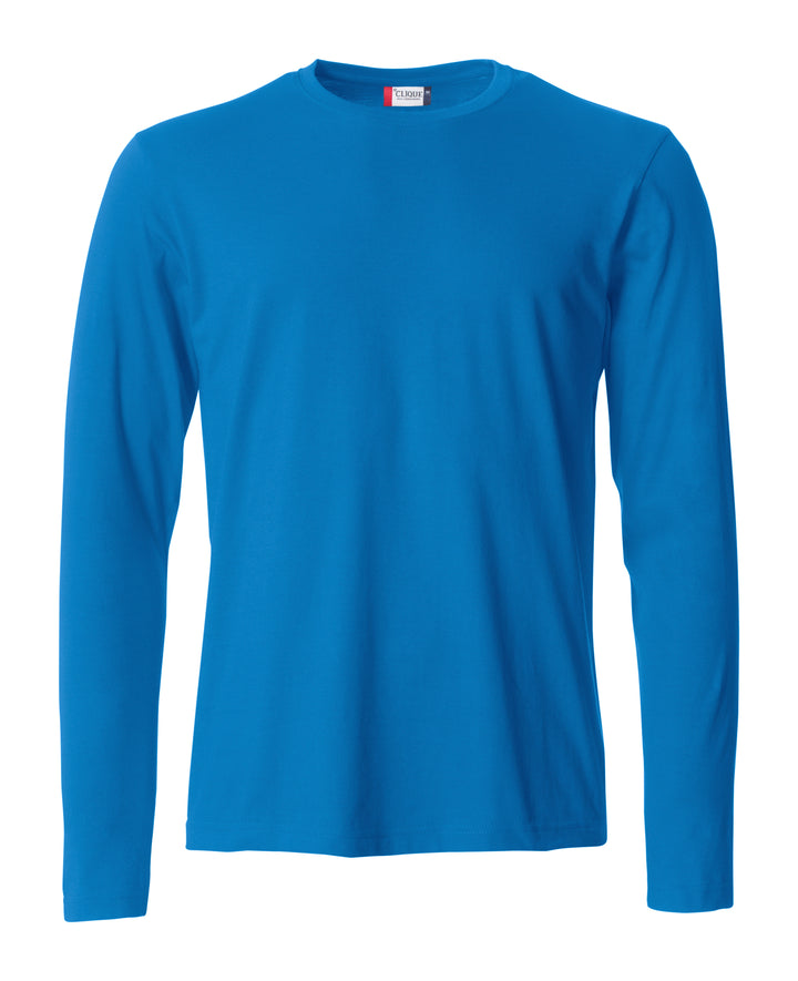 T-skjorte Clique Basic-T L/S Herre – uten trykk – Kongeblå