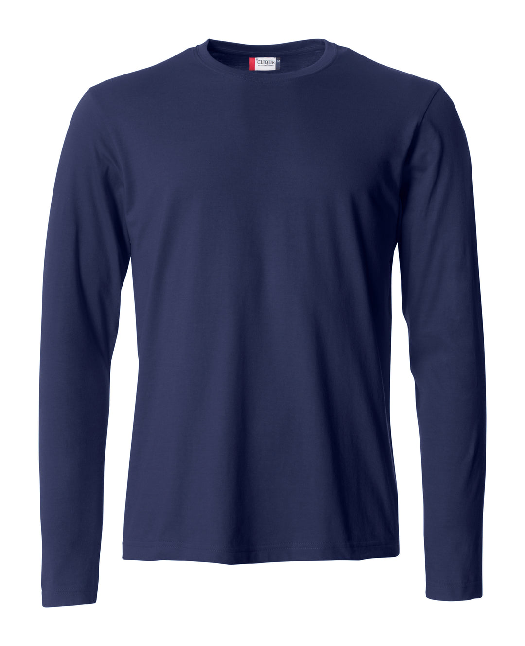 T-skjorte Clique Basic-T L/S Herre – uten trykk – Marineblå