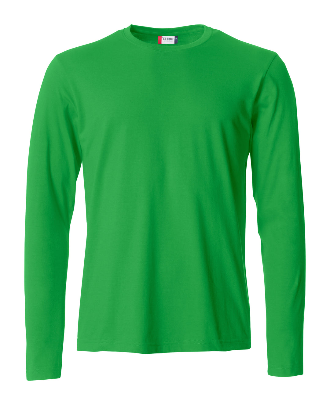 T-skjorte Clique Basic-T L/S Herre – uten trykk – Eplegrønn