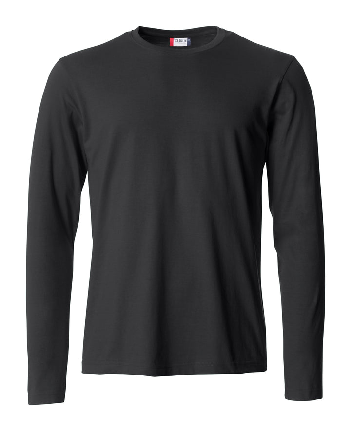 T-skjorte Clique Basic-T L/S Herre – uten trykk – Sort