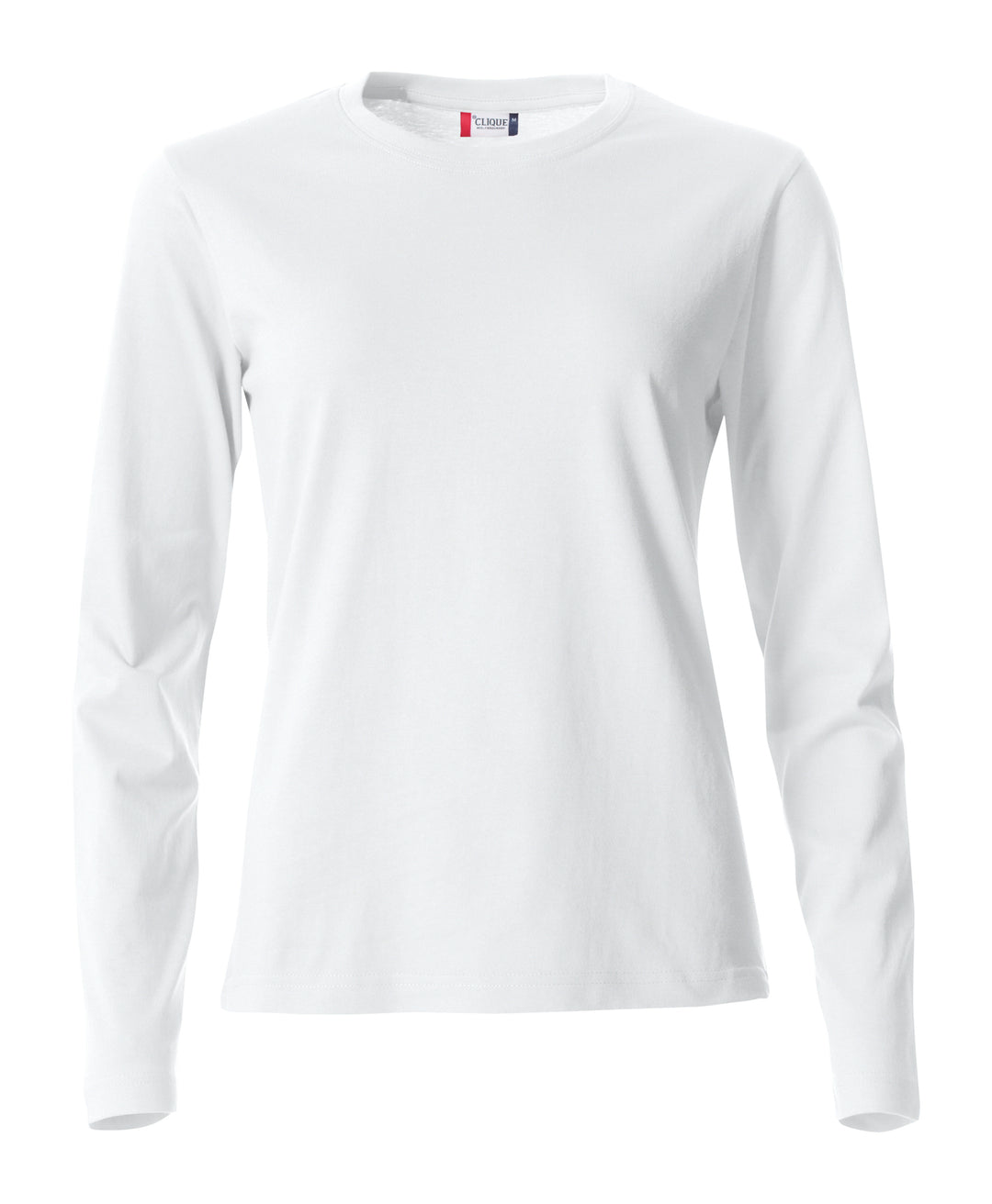 T-skjorte Clique Basic-T L/S Dame – uten trykk – Hvit