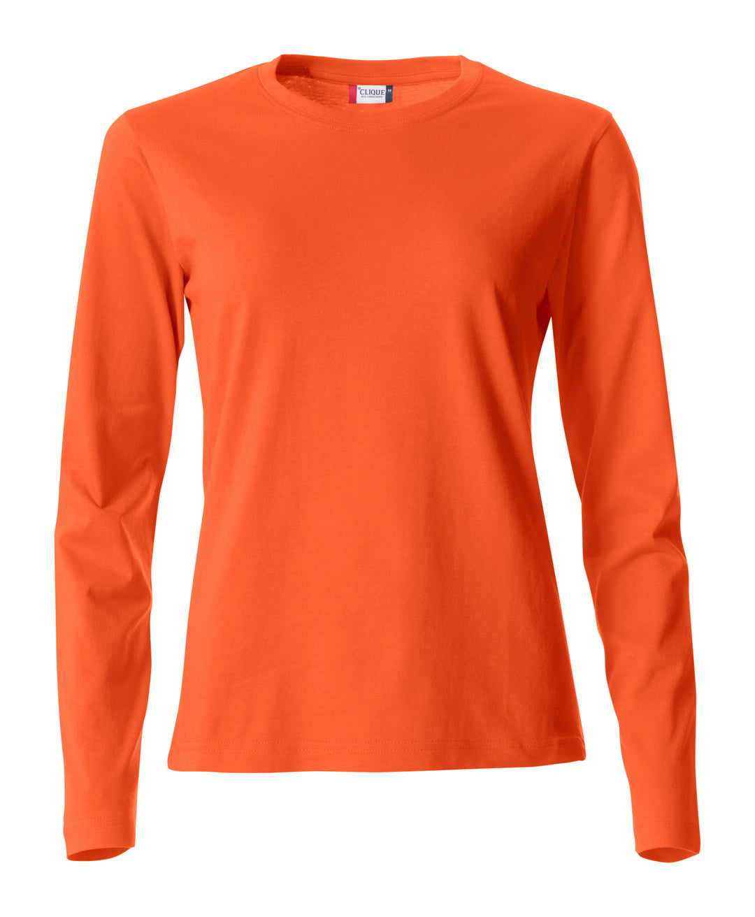 T-skjorte Clique Basic-T L/S Dame – uten trykk – Blodoransje