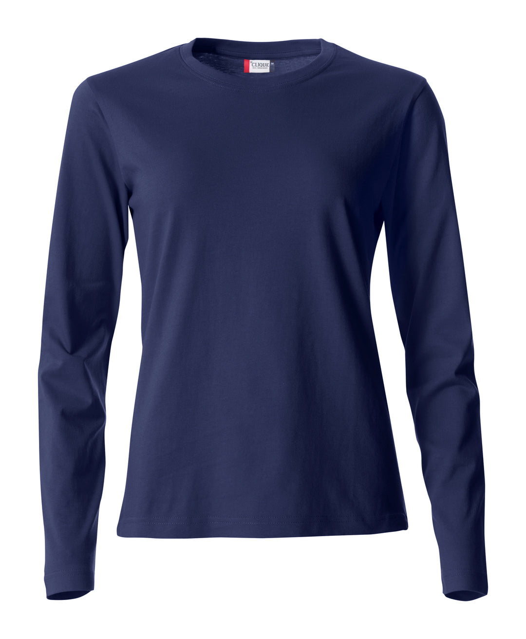 T-skjorte Clique Basic-T L/S Dame – uten trykk – Marineblå