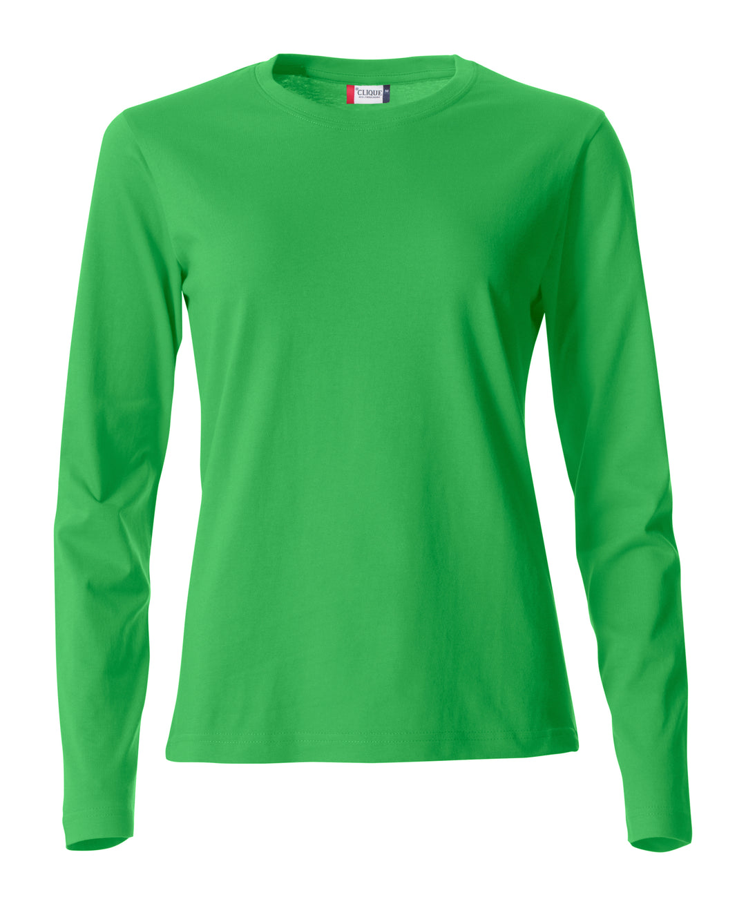 T-skjorte Clique Basic-T L/S Dame – uten trykk – Eplegrønn