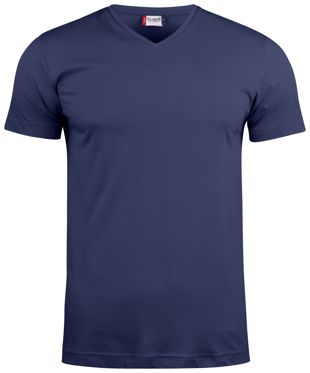 T-skjorte Clique Basic-T V-neck Herre – uten trykk – Marineblå