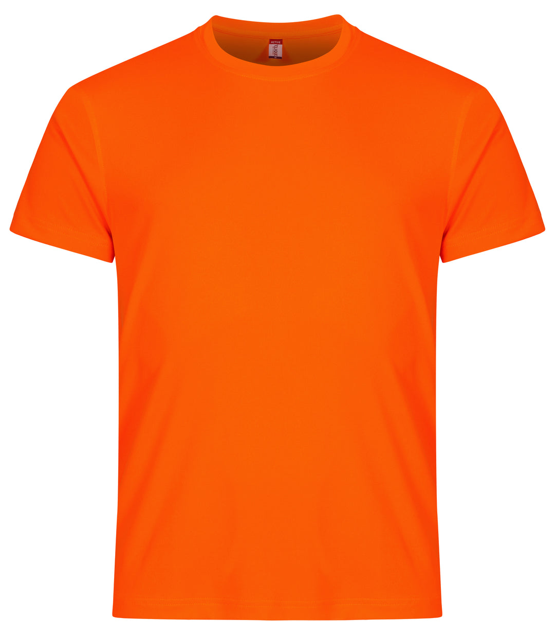 T-skjorte Clique Basic Active-T Herre – uten trykk – Synlighetsoransje