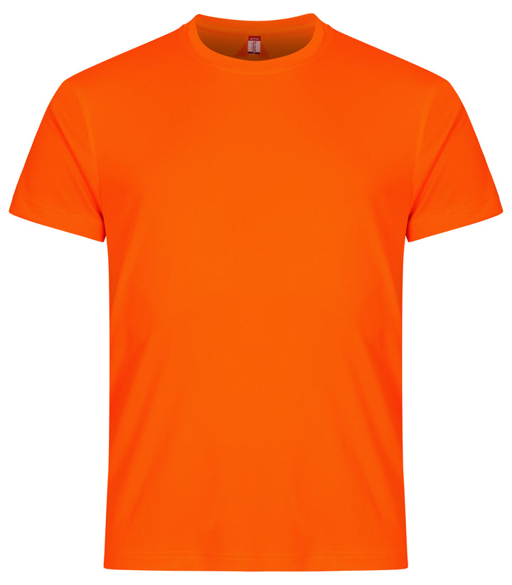 T-skjorte Clique Basic Active-T Herre – uten trykk – Synlighetsoransje