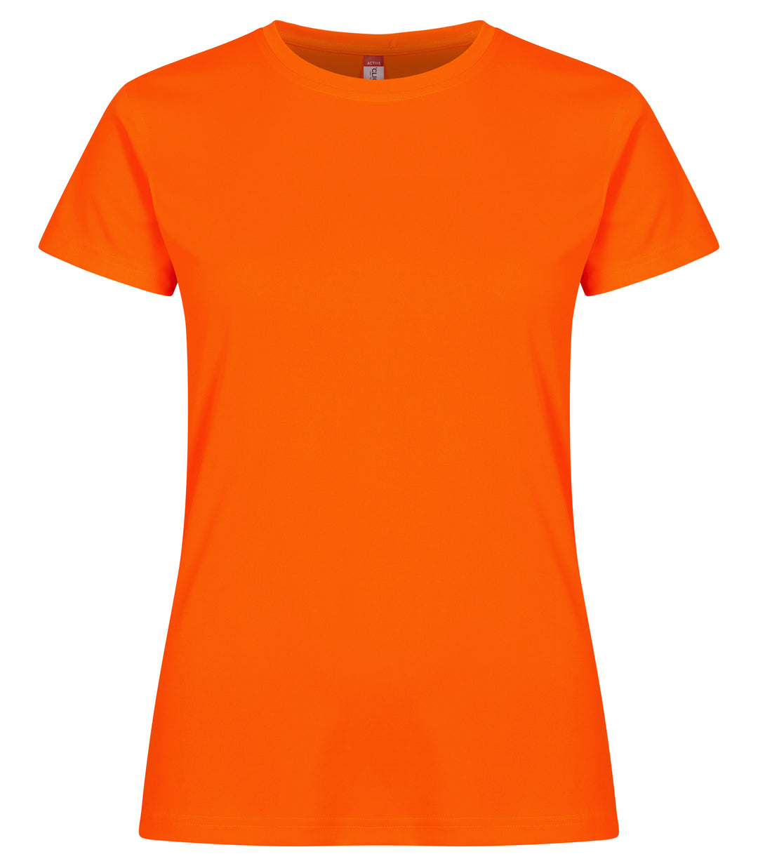 T-skjorte Clique Basic Active-T Dame – uten trykk – Synlighetsoransje