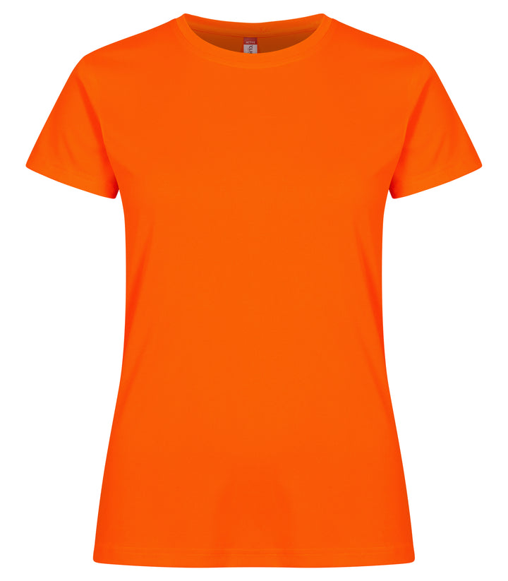 T-skjorte Clique Basic Active-T Dame – uten trykk – Synlighetsoransje
