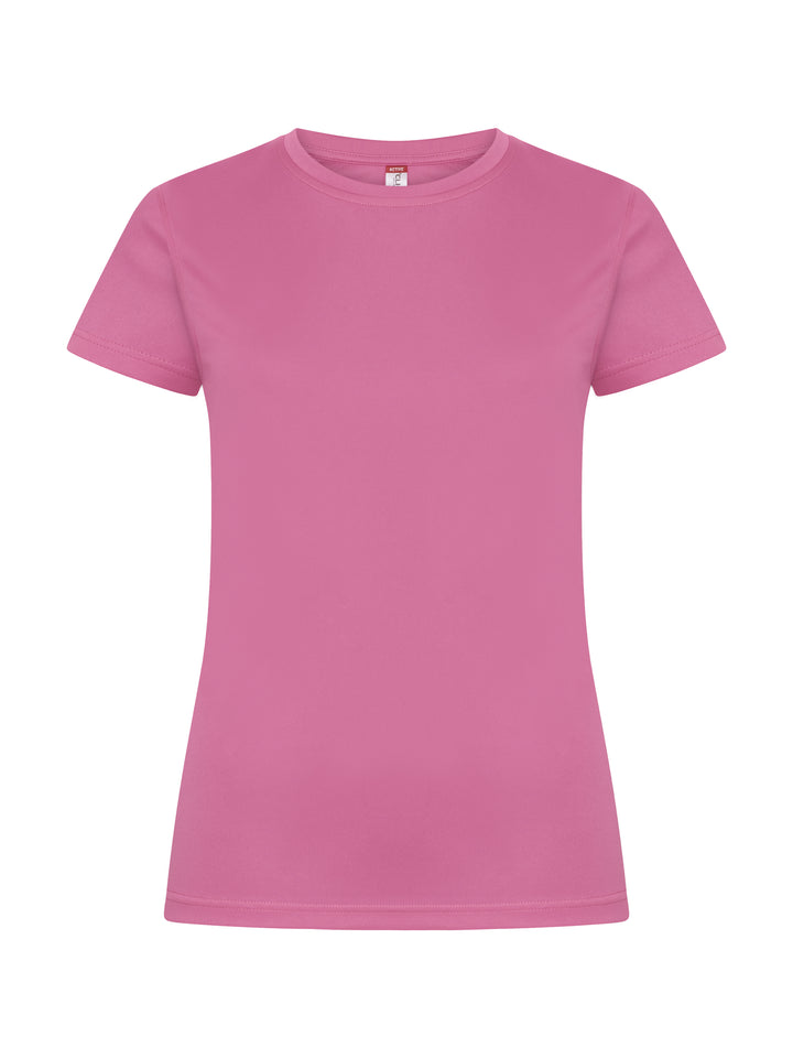 T-skjorte Clique Basic Active-T Dame – uten trykk – Aktivrosa