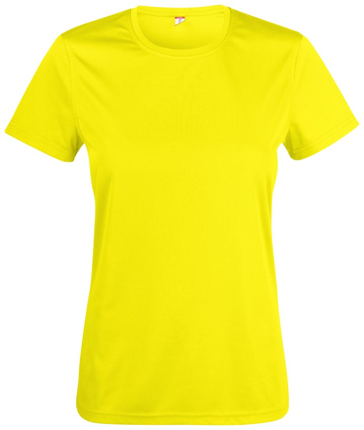 T-skjorte Clique Basic Active-T Dame – uten trykk – Synlighetsgul