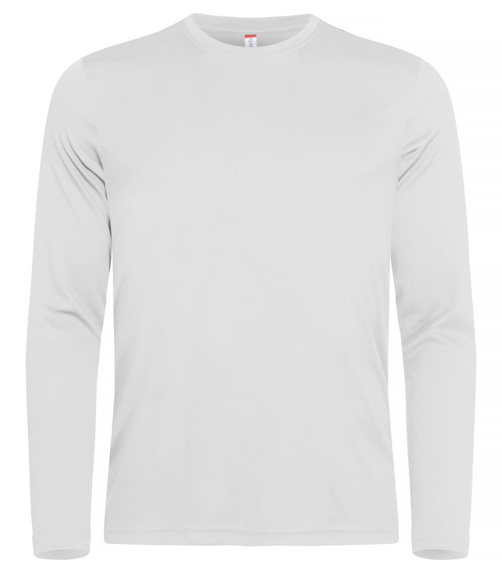 T-skjorte Clique Basic Active-T L/S Herre – uten trykk – Hvit