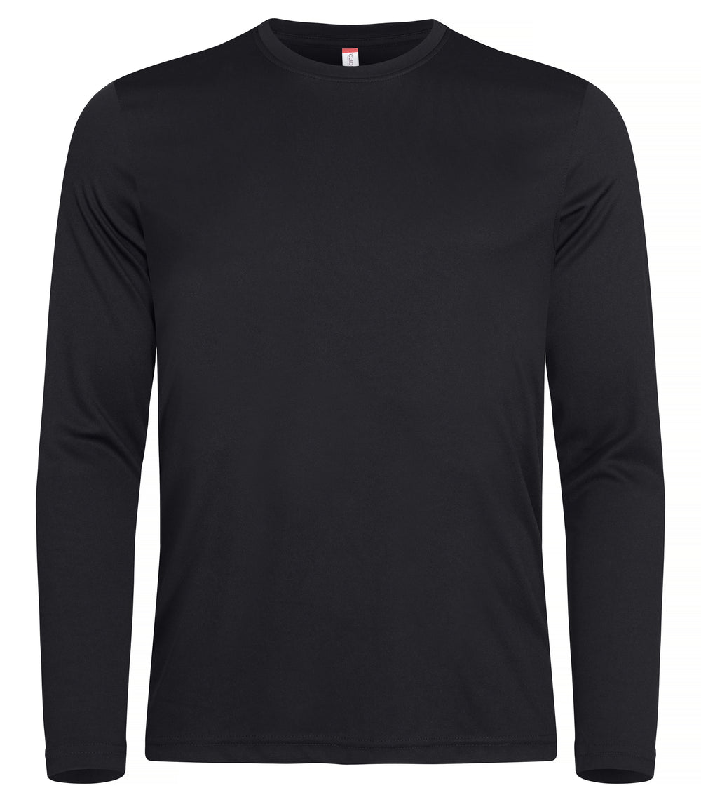 T-skjorte Clique Basic Active-T L/S Herre – uten trykk – Sort