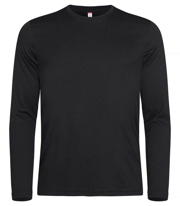 T-skjorte Clique Basic Active-T L/S Herre – uten trykk – Sort