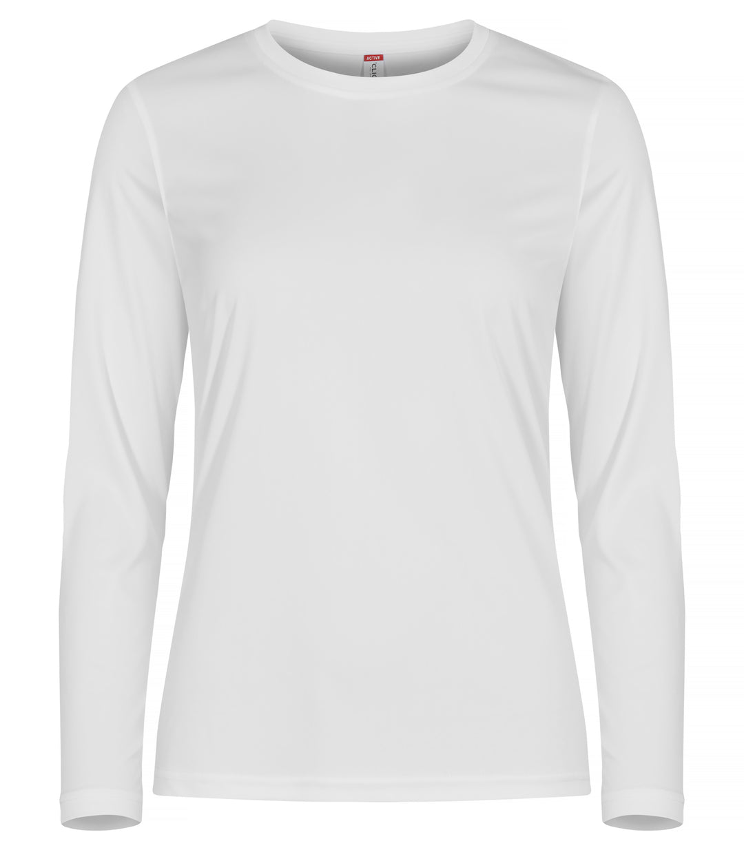 T-skjorte Clique Basic Active-T L/S Dame – uten trykk – Hvit