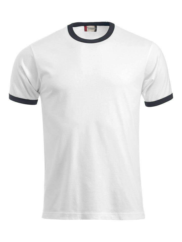 T-skjorte Clique Nome Unisex – uten trykk – Hvit / Sort