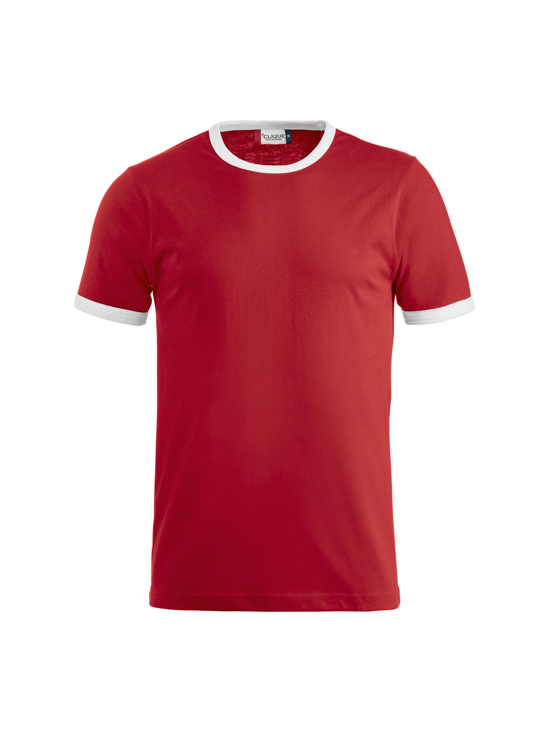 T-skjorte Clique Nome Unisex – uten trykk – Rød / Hvit